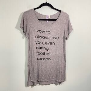 Alya Women's Grey Football Season Girlfriend Graphics Tee Size S